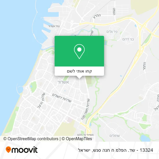 מפת 13324 - שד. הפלמ ח חנה סנש