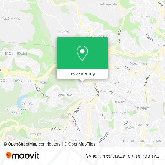 מפת בית ספר מנדלסון/גבעת שאול