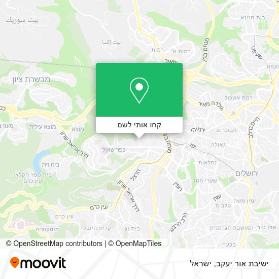 מפת ישיבת אור יעקב
