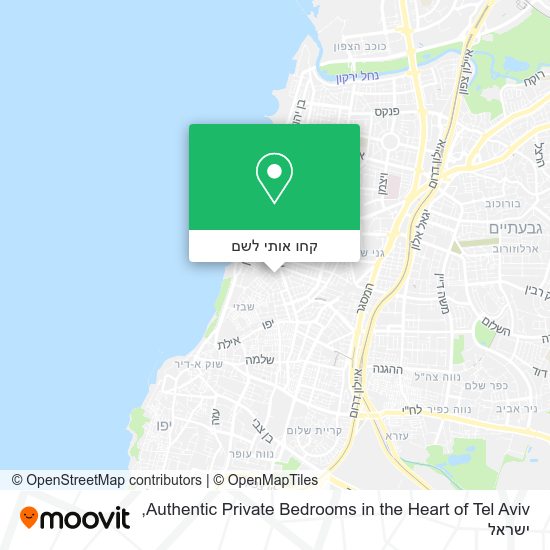 מפת Authentic Private Bedrooms in the Heart of Tel Aviv