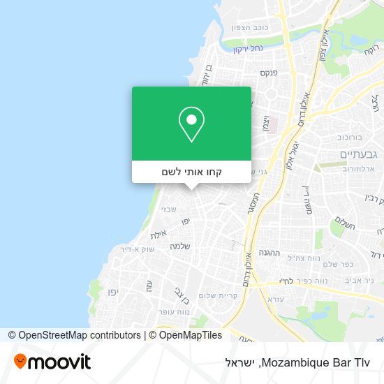 מפת Mozambique Bar Tlv