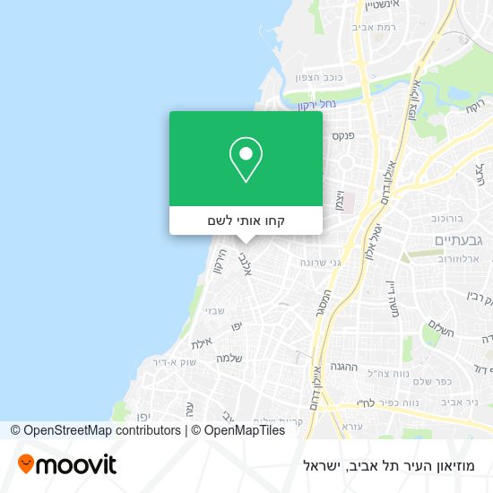 מפת מוזיאון העיר תל אביב