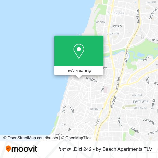 מפת Dizi 242 - by Beach Apartments TLV