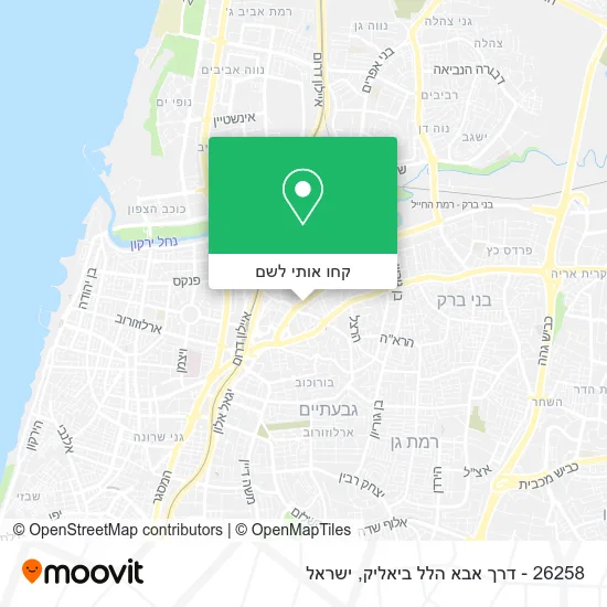 מפת 26258 - דרך אבא הלל ביאליק
