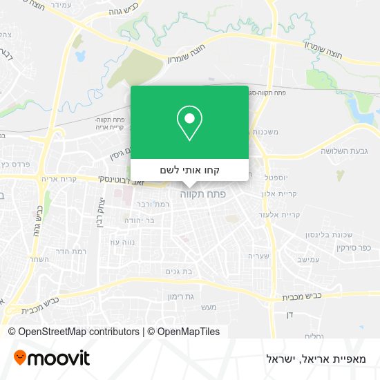 מפת מאפיית אריאל