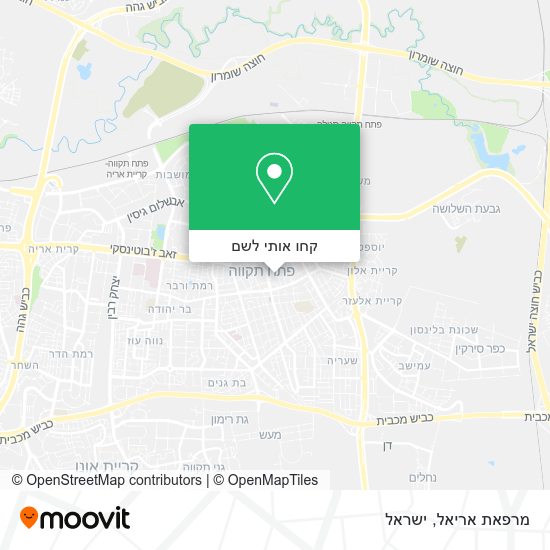 מפת מרפאת אריאל