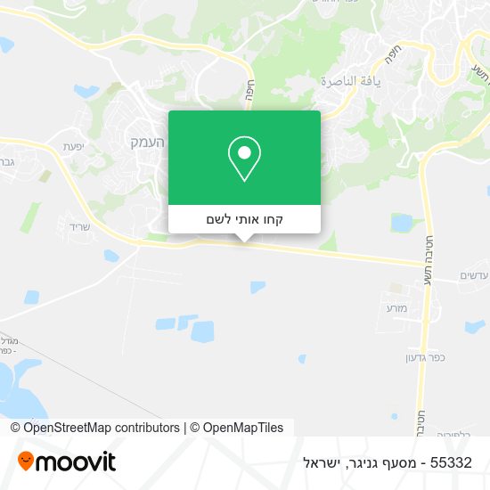מפת 55332 - מסעף גניגר
