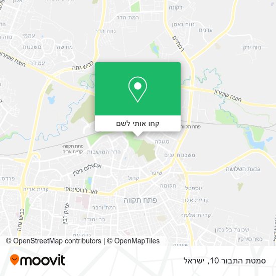 מפת סמטת התבור 10