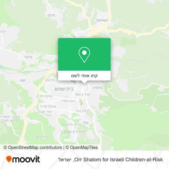 מפת Orr Shalom for Israeli Children-at-Risk