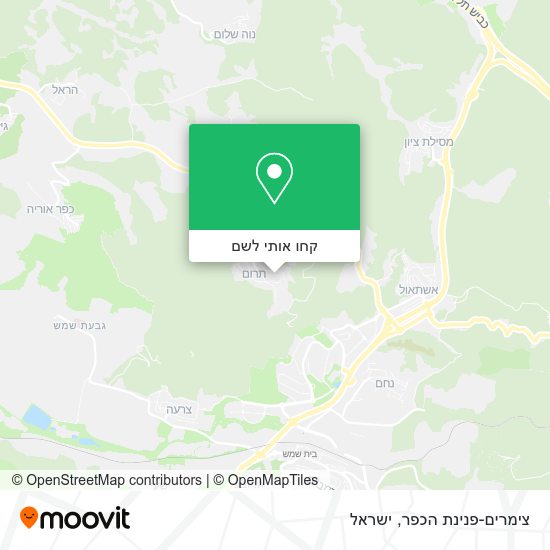 מפת צימרים-פנינת הכפר