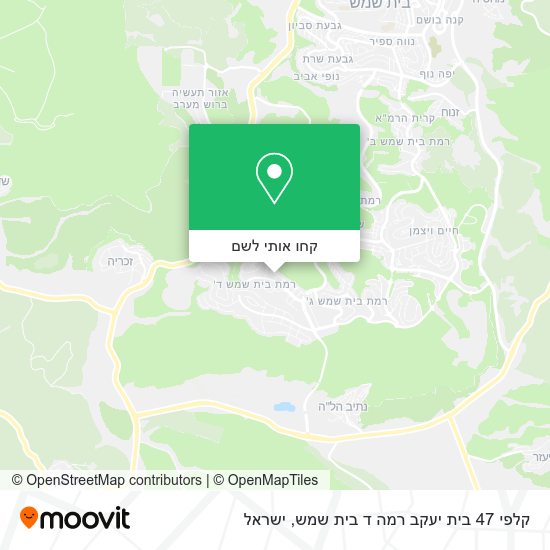 מפת קלפי 47 בית יעקב רמה ד בית שמש