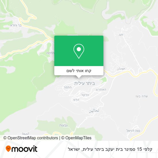 מפת קלפי 15 סמינר בית יעקב ביתר עילית