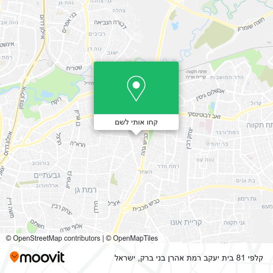 מפת קלפי 81 בית יעקב רמת אהרן בני ברק