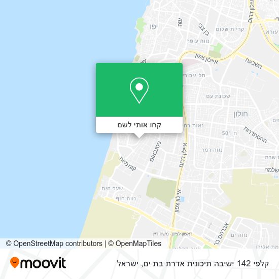 מפת קלפי 142 ישיבה תיכונית אדרת בת ים