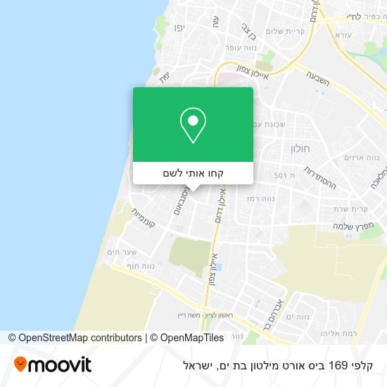 מפת קלפי 169 ביס אורט מילטון בת ים