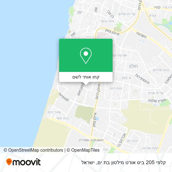 מפת קלפי 205 ביס אורט מילטון בת ים