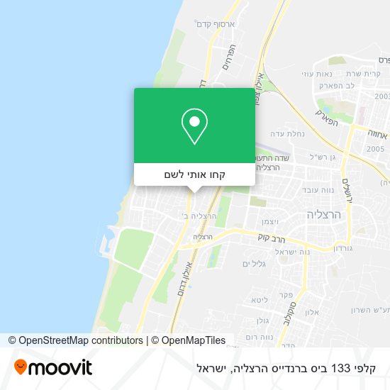 מפת קלפי 133 ביס ברנדייס הרצליה