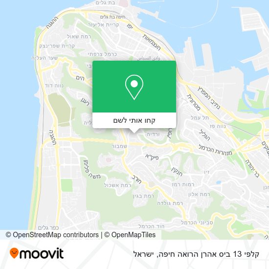 מפת קלפי 13 ביס אהרן הרואה חיפה