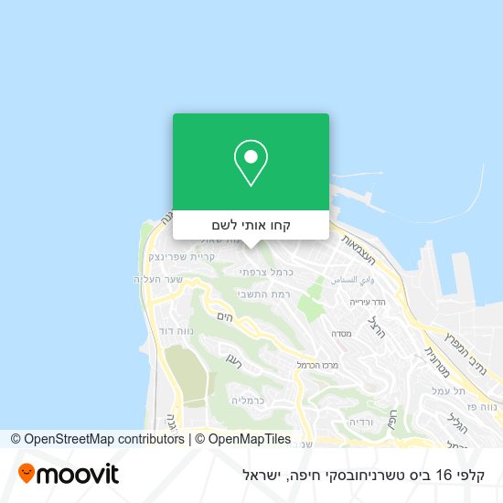 מפת קלפי 16 ביס טשרניחובסקי חיפה