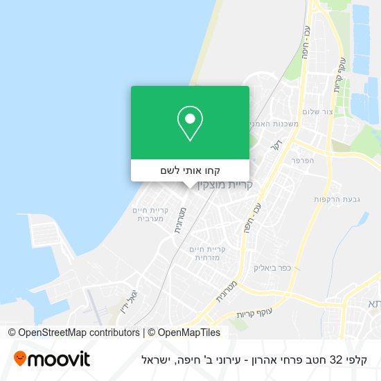 מפת קלפי 32 חטב פרחי אהרון - עירוני ב' חיפה