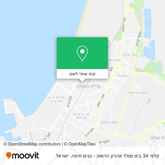 מפת קלפי 34 ביס ממ'ד אהרון הרואה - בנים חיפה