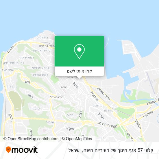 מפת קלפי 57 אגף חינוך של העירייה חיפה