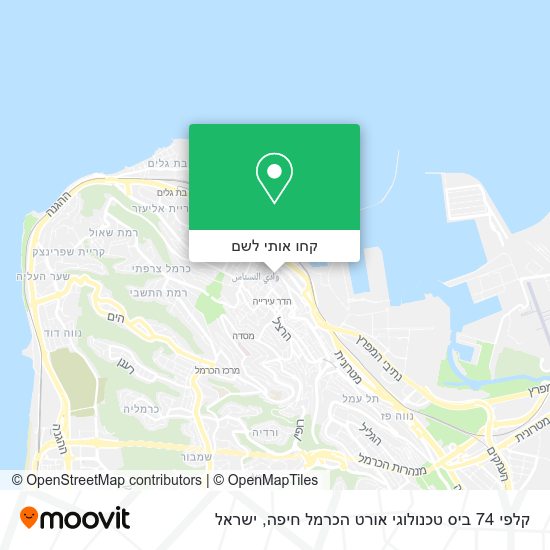 מפת קלפי 74 ביס טכנולוגי אורט הכרמל חיפה