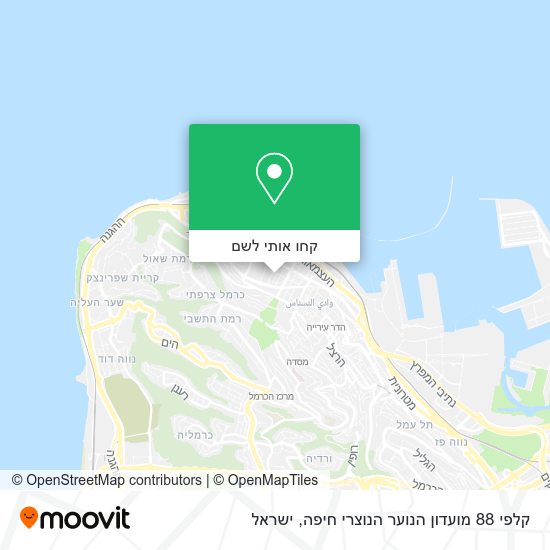 מפת קלפי 88 מועדון הנוער הנוצרי חיפה