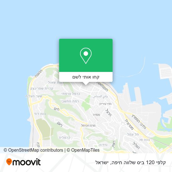 מפת קלפי 120 ביס שלווה חיפה