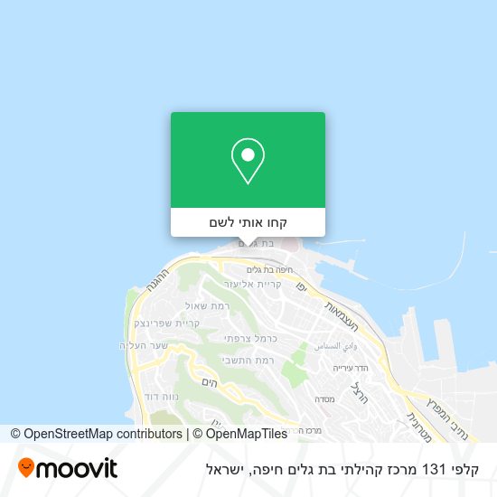 מפת קלפי 131 מרכז קהילתי בת גלים חיפה
