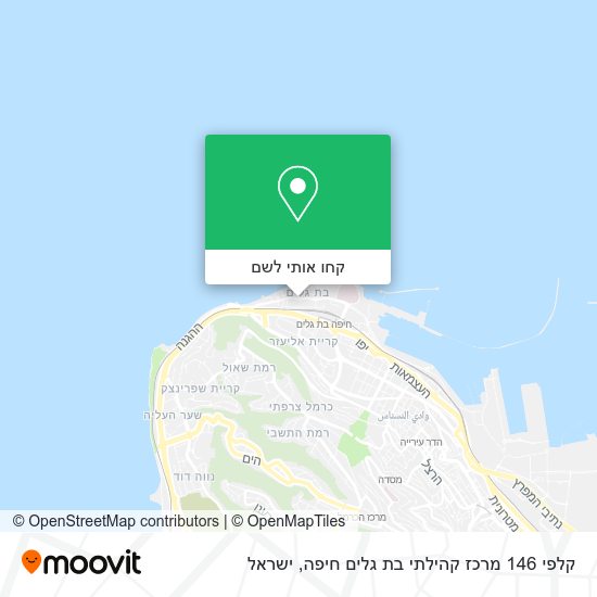 מפת קלפי 146 מרכז קהילתי בת גלים חיפה