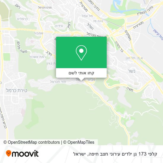 מפת קלפי 173 גן ילדים עירוני חצב חיפה