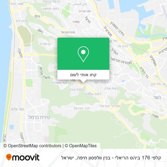 מפת קלפי 176 ביהס הריאלי - בנין וולפסון חיפה
