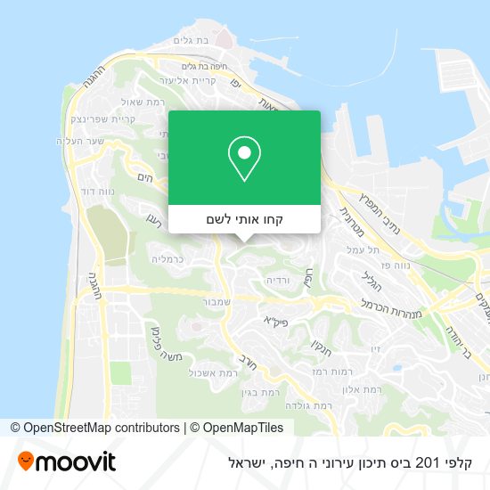 מפת קלפי 201 ביס תיכון עירוני ה חיפה