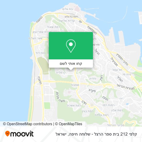 מפת קלפי 212 בית ספר הרצל - שלוחה חיפה
