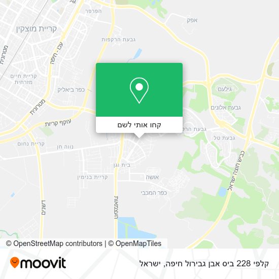 מפת קלפי 228 ביס אבן גבירול חיפה
