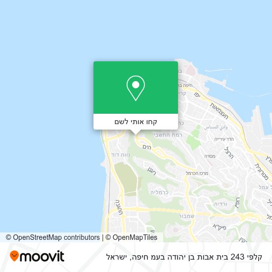 מפת קלפי 243 בית אבות בן יהודה בעמ חיפה