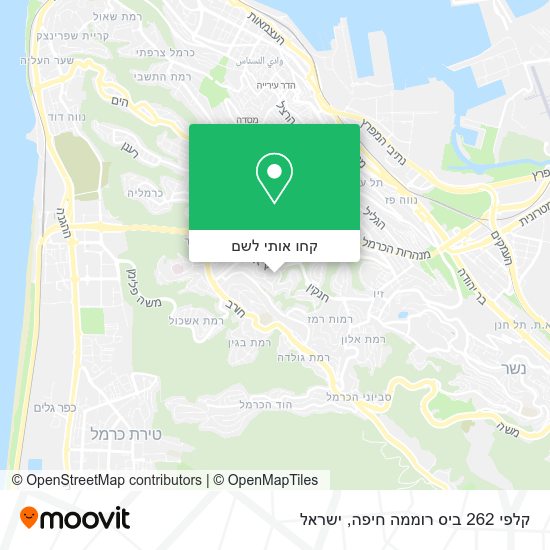 מפת קלפי 262 ביס רוממה חיפה