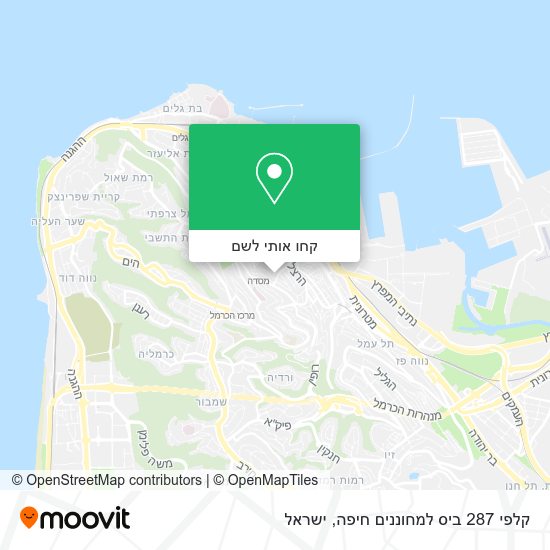 מפת קלפי 287 ביס למחוננים חיפה