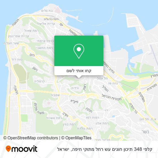 מפת קלפי 348 תיכון חוגים עש רחל מתוקי חיפה