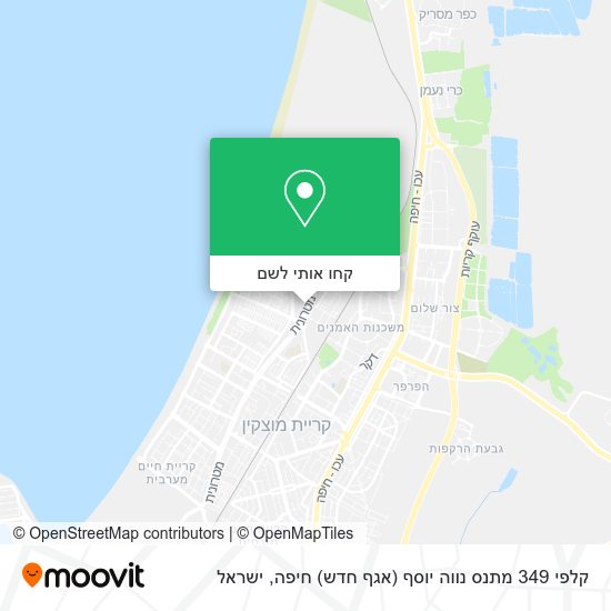 מפת קלפי 349 מתנס נווה יוסף (אגף חדש) חיפה