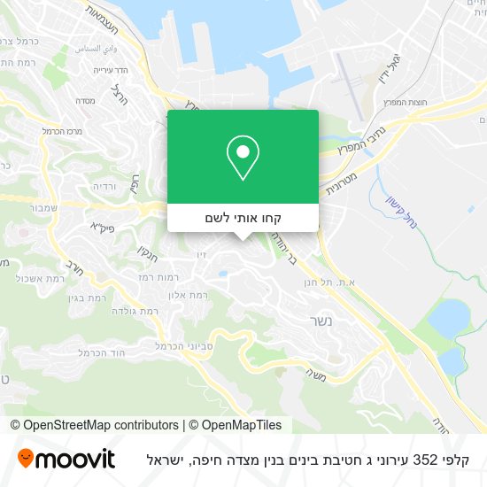 מפת קלפי 352 עירוני ג חטיבת בינים בנין מצדה חיפה