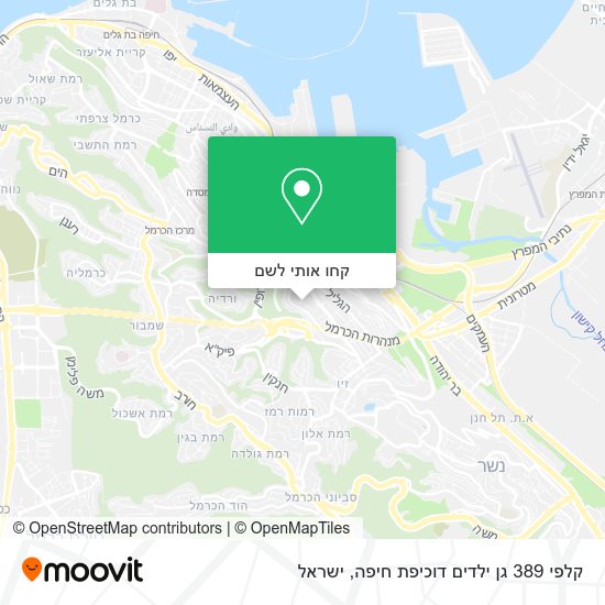 מפת קלפי 389 גן ילדים דוכיפת חיפה
