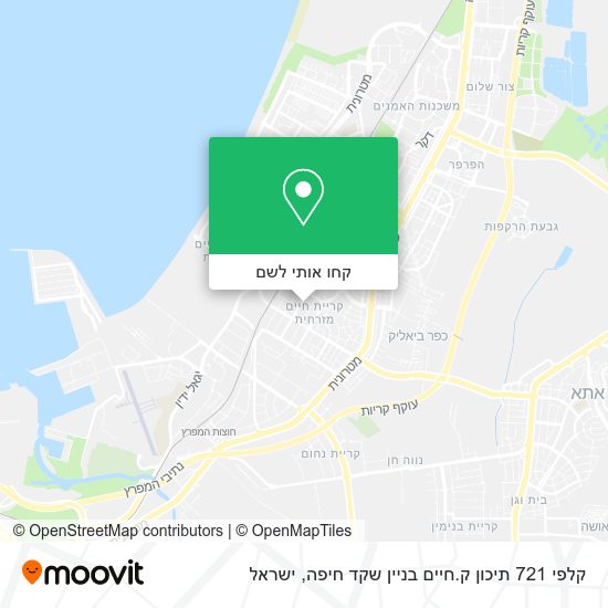 מפת קלפי 721 תיכון ק.חיים בניין שקד חיפה