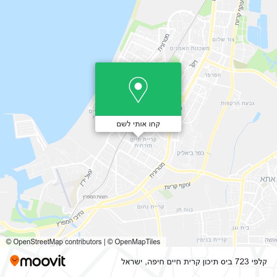 מפת קלפי 723 ביס תיכון קרית חיים חיפה