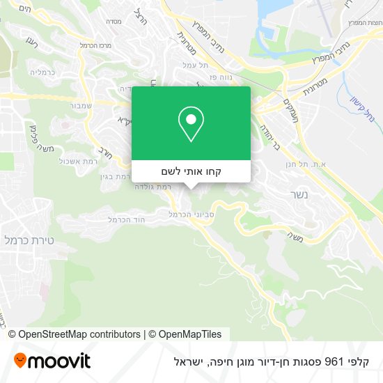 מפת קלפי 961 פסגות חן-דיור מוגן חיפה