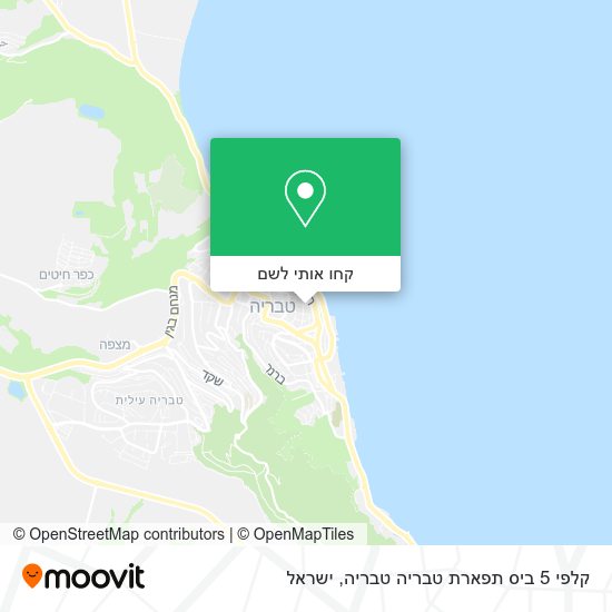 מפת קלפי 5 ביס תפארת טבריה טבריה