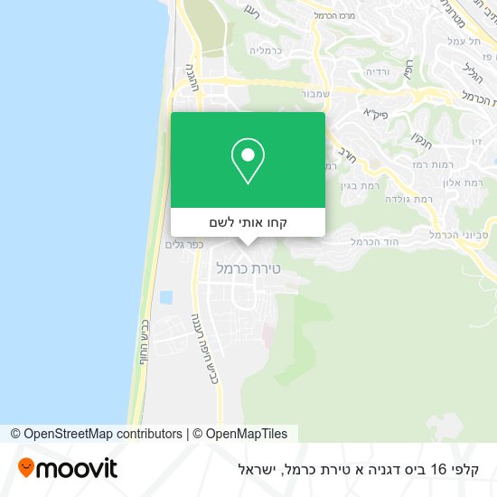 מפת קלפי 16 ביס דגניה א טירת כרמל