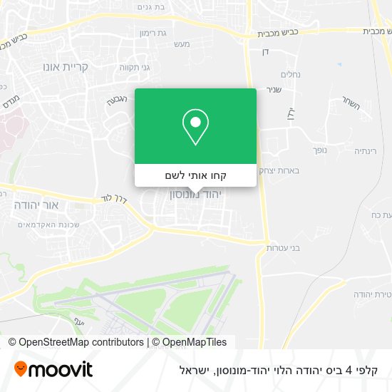 מפת קלפי 4 ביס יהודה הלוי יהוד-מונוסון