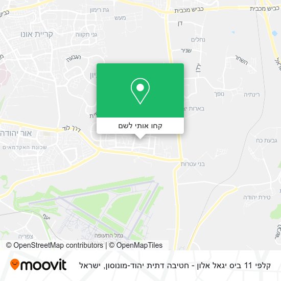 מפת קלפי 11 ביס יגאל אלון - חטיבה דתית יהוד-מונוסון